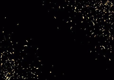 Abstract background with flying subtle golden confetti. Illustrazione stock