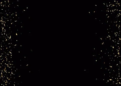 Abstract background with flying subtle golden confetti. Stock Illustration