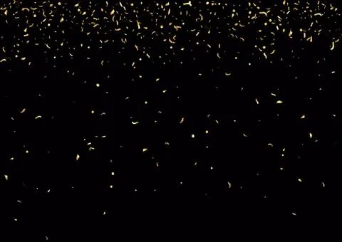 Abstract background with flying subtle golden confetti. Stock Illustration