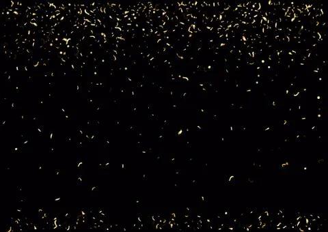 Abstract background with flying subtle golden confetti. Stock Illustration