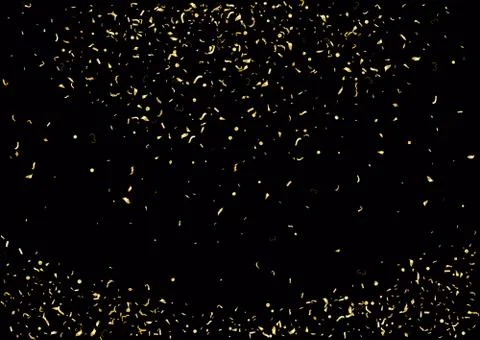 Abstract background with flying subtle golden confetti. Stock Illustration