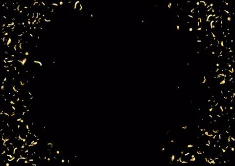 Abstract background with flying subtle golden confetti. Illustrazione stock