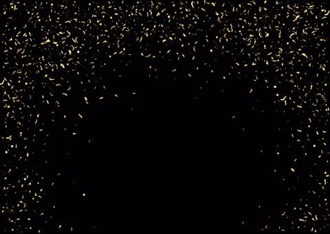 Abstract background with flying subtle golden confetti. Stock Illustration