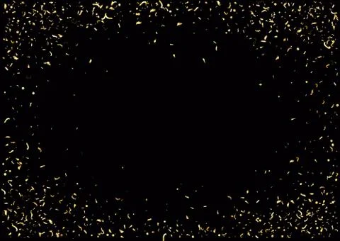 Abstract background with flying subtle golden confetti. Stock Illustration