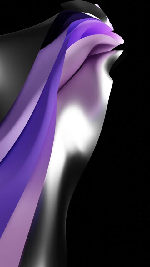 Abstract background with folded textile ruffle, abstract curves, fashion wallpap Stock Footage 260838788