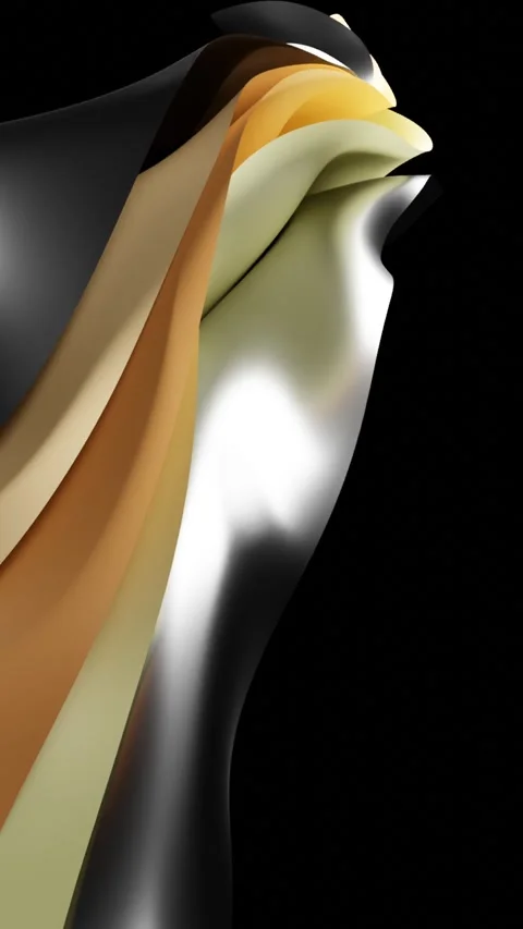 Abstract background with folded textile ruffle, abstract curves, fashion wallpap Stock-Footage 260838899