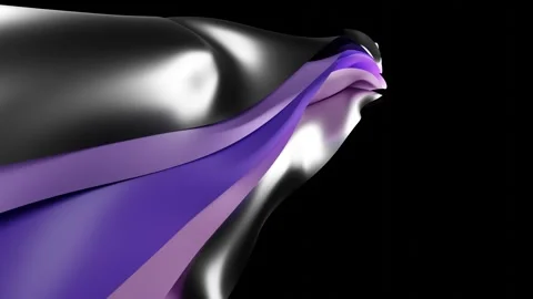 Abstract background with folded textile ruffle, abstract curves, fashion wallpap Stock Footage 260839152