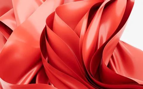 Abstract background with folded textile ruffle, abstract curves, fashion wa.. Stock Illustration