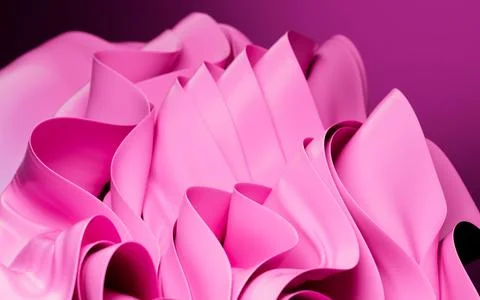 Abstract background with folded textile ruffle, abstract curves, fashion wa.. Stock Illustration