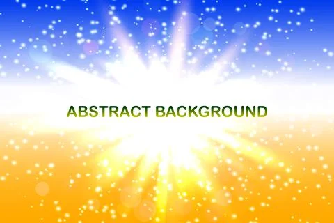 Abstract background in the form of blurred sunset with sun rays Stock Illustration