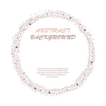 Abstract background in the form of a circle with square confetti for a greeti Stock Illustration