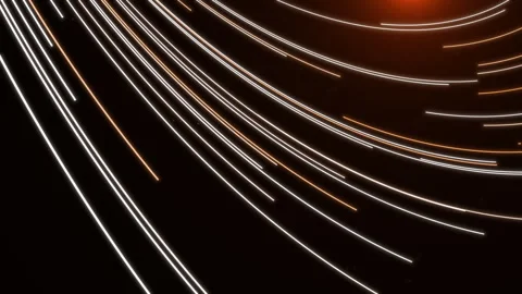 Abstract background in the form of curves rotating around a luminous center Stock Footage 268045482