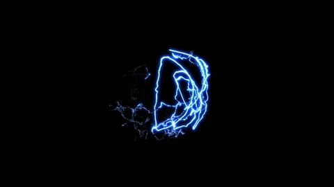 Abstract background in the form of lightning. Powerful charge causing a lot.. Stock Footage 303472307