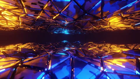 Abstract background in the form of metal plates moving in the form of a wave Stock Footage 176190368