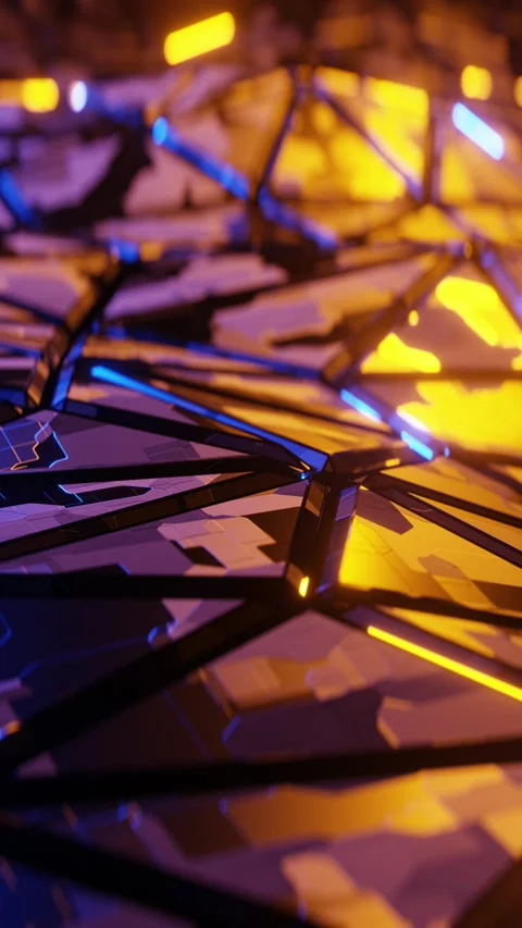 Abstract background in the form of metal plates moving in the form of a wav.. Stock Footage 228025473