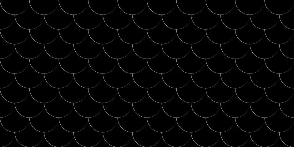 Abstract background in the form of silver fish scales on a black background Stock Illustration