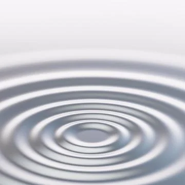 Abstract background in a form of waves over liquid metal surface because of drop Stock Illustration