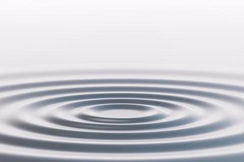 Abstract background in a form of waves over liquid metal surface because of drop Ilustração Stock