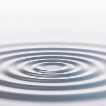 Abstract background in a form of waves over liquid metal surface because of drop Ilustração Stock