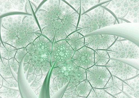 Abstract background of fractal Tree. Computer-generated image. Stock Illustration