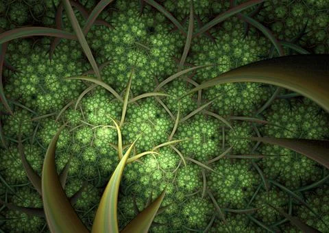 Abstract background of fractal Tree. Computer-generated image. Stock Illustration
