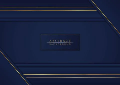 Abstract background frame overlap layer design gold metallic with space for c Stock Illustration