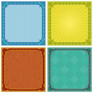 Abstract background, frame, set Stock Illustration
