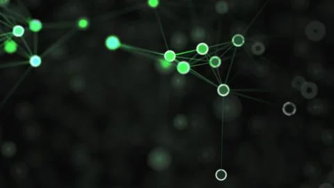 Abstract background, full of white dots, which are connected with white straight Stock Illustration