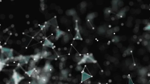 Abstract background, full of white dots, which are connected with white straight Stock Illustration