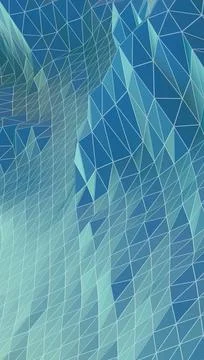 Abstract Background futuristic Digital wireframe Vertical Origami on blue-Green Stock Illustration