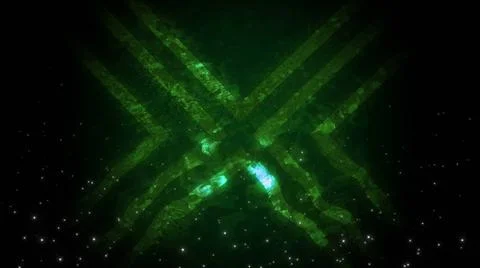 Abstract background with futuristic displacement elements and particles Ab... Stock Photos