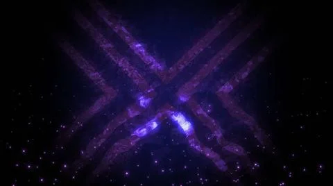 Abstract background with futuristic displacement elements and particles Ab... Stock Photos