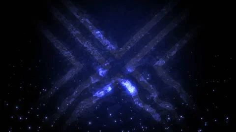 Abstract background with futuristic displacement elements and particles Ab... Stock Photos