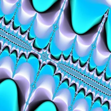 Abstract background, futuristic elements blue color fractal surreal blue flow Stock Illustration