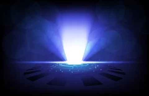 Abstract background of futuristic hud gui display panel with light Stock Illustration