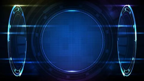 Abstract background of futuristic hud gui display panel with light Stock Illustration