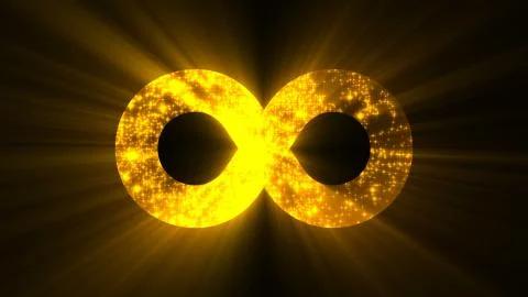 Abstract background with futuristic infinity sign. Digital background Stock Illustration