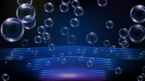Abstract background of futuristic technology bubble with glowing stage with b Stock Illustration