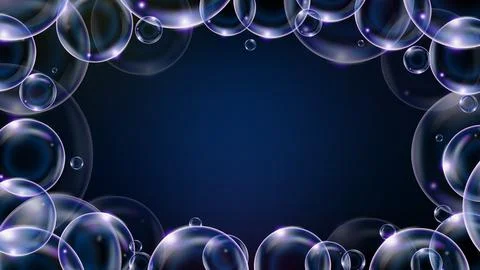 Abstract background of futuristic technology bubble glowing with empty space Stock Illustration