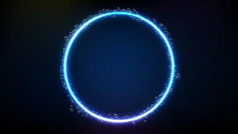 Abstract background of futuristic technology bubble glowing frame Stock Illustration