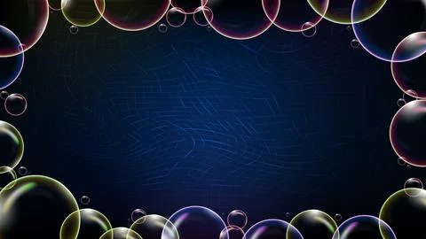 Abstract background of futuristic technology bubble glowing with empty space Stock Illustration