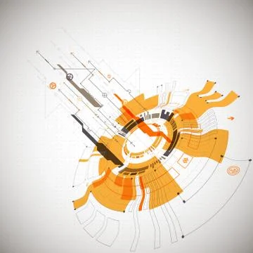Abstract background. Futuristic technology style. Structure pattern technolog Stock Illustration