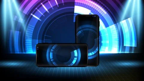 Abstract background of futuristic technology user interface screen hud system 스톡 일러스트