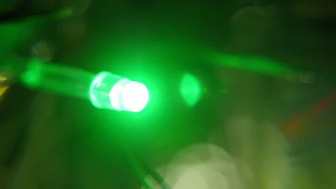 Abstract background of garland green light on the Christmas tree, macro 動画素材 101063786