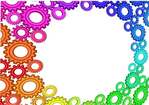 Abstract background with gears Stock Illustration