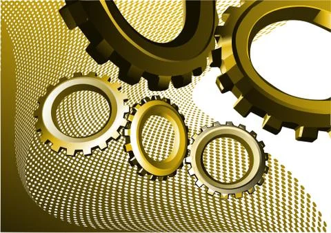 Abstract background with gears Stock Illustration