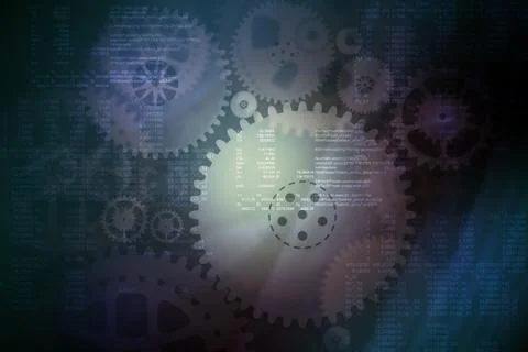 Abstract background with gears Stock Illustration