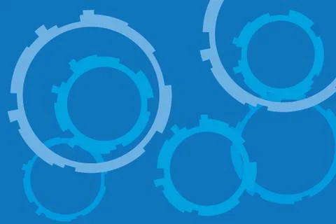 Abstract background with gears plain color behind. Simple wallpaper for banner Ilustração Stock