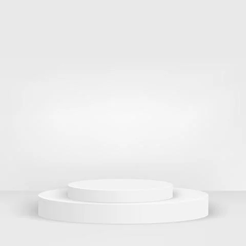 Abstract background with geometric 3d podiums. Vector illustration Stock Illustration