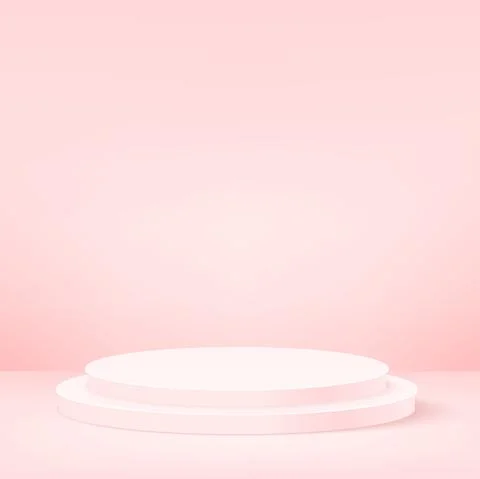 Abstract background with geometric 3d podiums. Vector illustration Stock Illustration